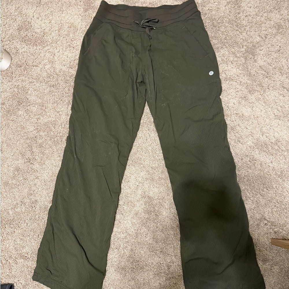 lululemon athletica green Dance studio pants